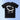 Black organic cotton t-shirt with 'OAT IS THE GOAT' text and cartoon goat graphic on the front.
